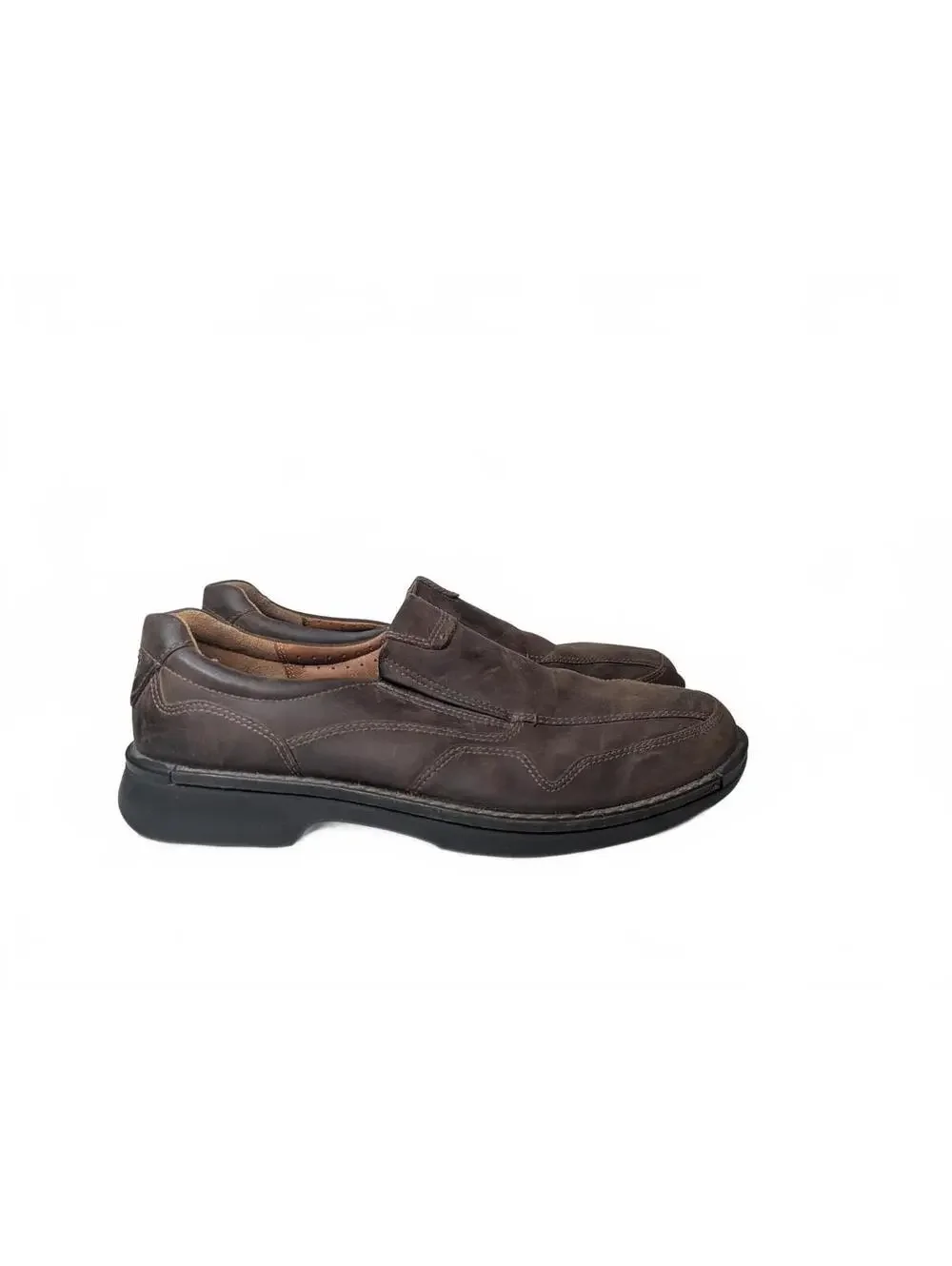 ECCO Men's Fusion II Slip-On Shoes in Coffee Brown Nubuck Leather, Size 46